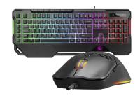 RAMPAGE KM-R96 ELEMENTAL Siyah RGB Aydınlatmalı Q Oyuncu Multmedia Klavye ve 7200 dpi Mouse Gaming Set